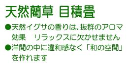 目積畳の特徴